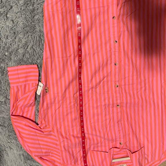 NWT We The Free People Freddie Striped Shirt Orange Combo MSRP $128 Size
XL - Picture 10 of 11